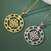 Dawapara Witch Knot Necklace Celtics Good Luck Irish Jewelry Stainless Steel Wiccan Vintage Wealth Amulet Women Necklace