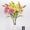 Single Long Realistic Branch Lily Flower For Wedding And Home Decoration