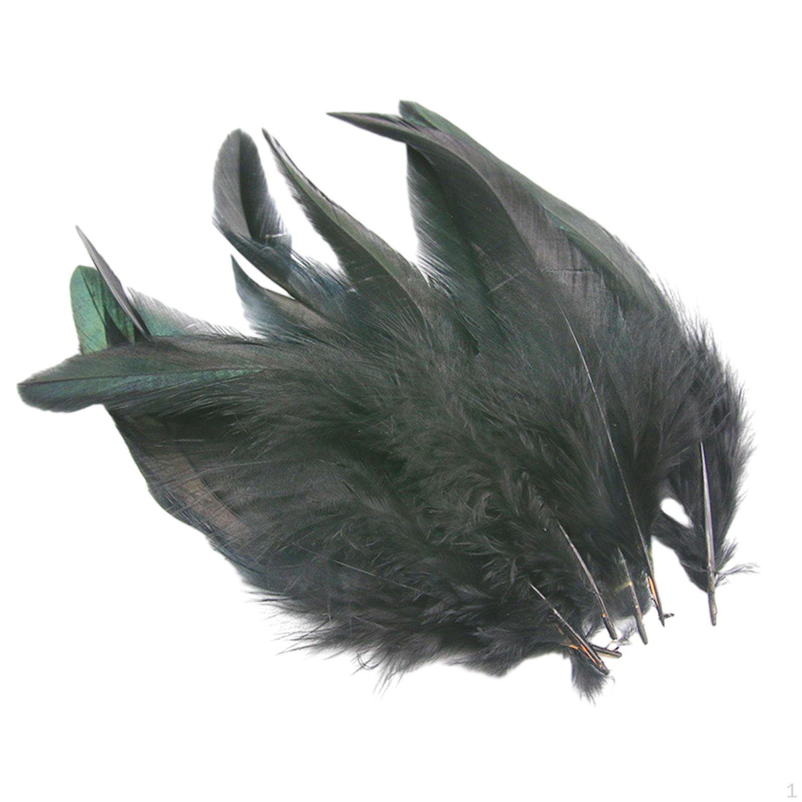 

50 шт. перья для поделок украшения из куриных перьев аксессуары для рукоделия свадебные шляпы чёрный