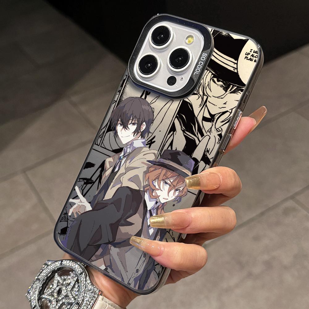 Anime Dazaies Osamus Phone Case for iPhone 17 Air 16 16e 15 14 Plus 13 12 11 Pro Max X Xs XR 8 Colorful Silver Hard Cover