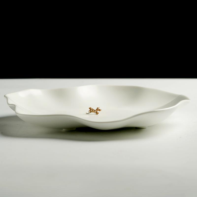 White Irregular Ceramic Dinner Plate Western Steak Plate Dim Sum Plates Tableware Fruit Salad Bowl Sushi Dish Pasta Plates Tray