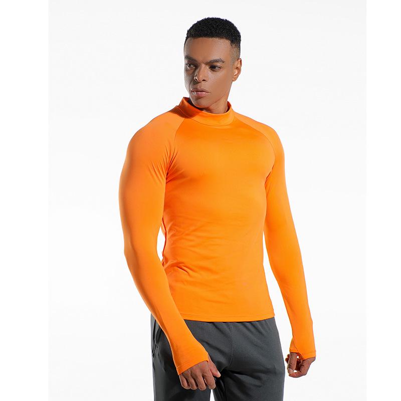 Herren Schnelltrocknendes Elastisches Langarm-Sport-T-Shirt für Laufen und Basketball - Frühling/Herbst.
