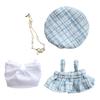 4 Pieces 17cm Mini Doll Clothes Set Cute Suit Costumes Clothing Girl Outfits for Labubu Doll