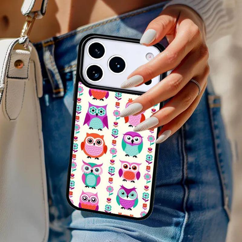

Мультяшный коллаж с совой Чехол для телефона Для iPhone 17 Air 14 15 13 12 Max Чехол Для Apple 14 15 16 16e 11 Pro Max Plus Coque iPhone 16pro max