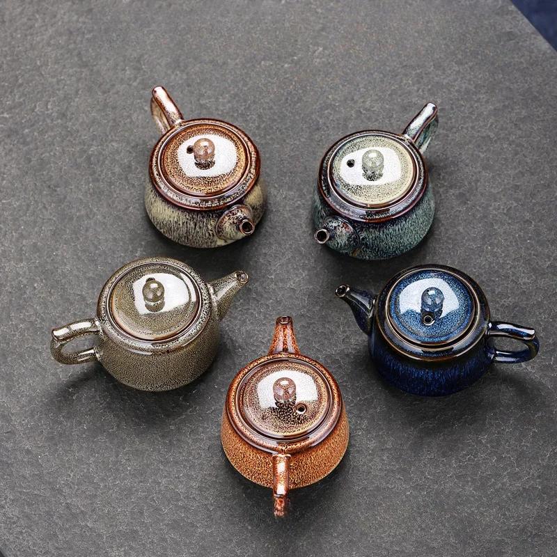 Keramická čajová konvice glazovaná v peci Malá Jun Porcelánová Kung Fu sada Jednoduchá a personalizovaná Jednotlivá čajová konvice