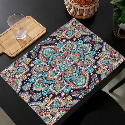 1PC Mandala Placemat Heat Insulation Pad Kitchen Table Mat Fall Dining Table Decor Thanksgiving Decor