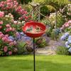 Cast Iron Garden Stake Bird Feeder Large Capacity Bowl Feeder Bird Feeding Station  Outdoor Yard