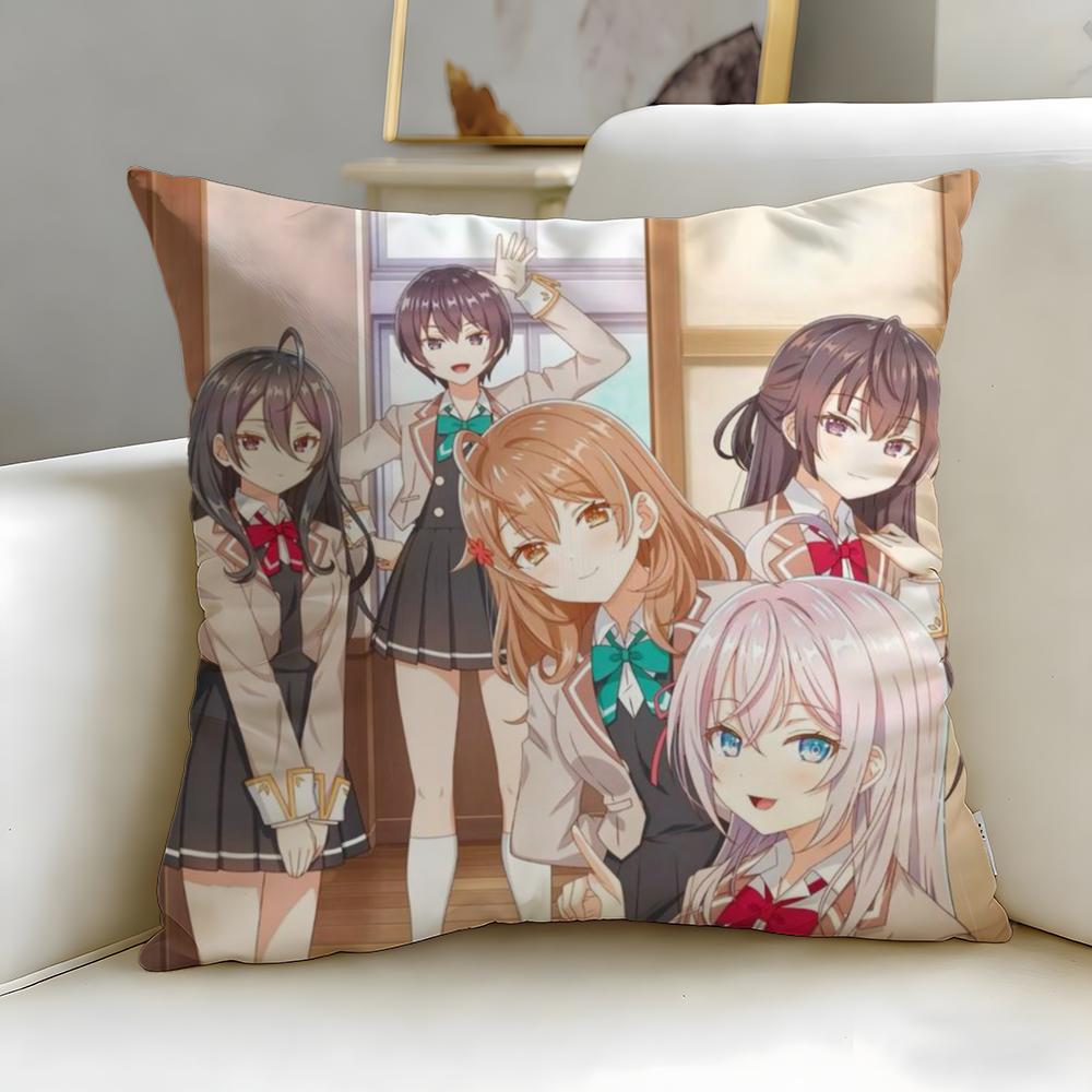 classic anime Alya Hides Feelings Cushion Cover Soft EasyWash Pillow Case Versatile for Couch Bed Travel and Office