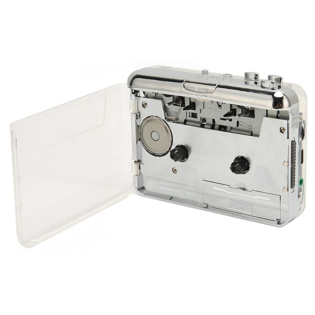 Cassette Player to MP3 Player Converter with Headphone Portable USB for OS and 3.5mm Jack, Auto-Reverse Interface, Walkman, X, PC.