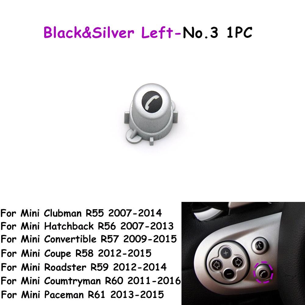 

2007-2016 R55 R56 R57 R58 R59 R60 R61 LHD RHD Car interior Multifunction Steering Wheel Volume Button Cover For BMW MINI B and S Left NO.3