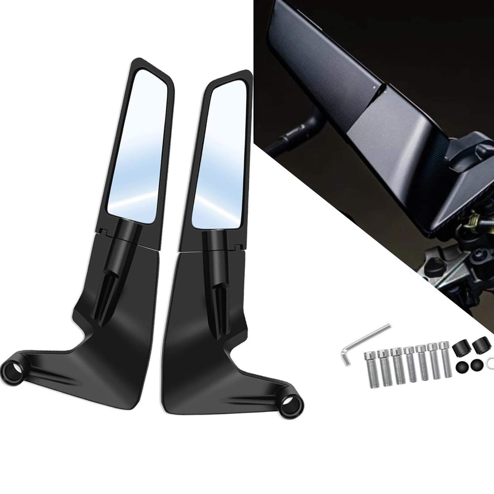 

Для XSR900 XSR 900 xsr 900 xsr900 2022 2023 Крыло Невидимое Зеркало Заднего Вида Новые Мотоциклетные Аксессуары Зеркало Заднего Вида Черное Окно 360 Градусов чёрный