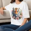 Floral Tiger T-Shirt | Watercolor Tiger Tee Floral Animal Tee- Gift for Her Mom Grandma Family Friend Sister Crew