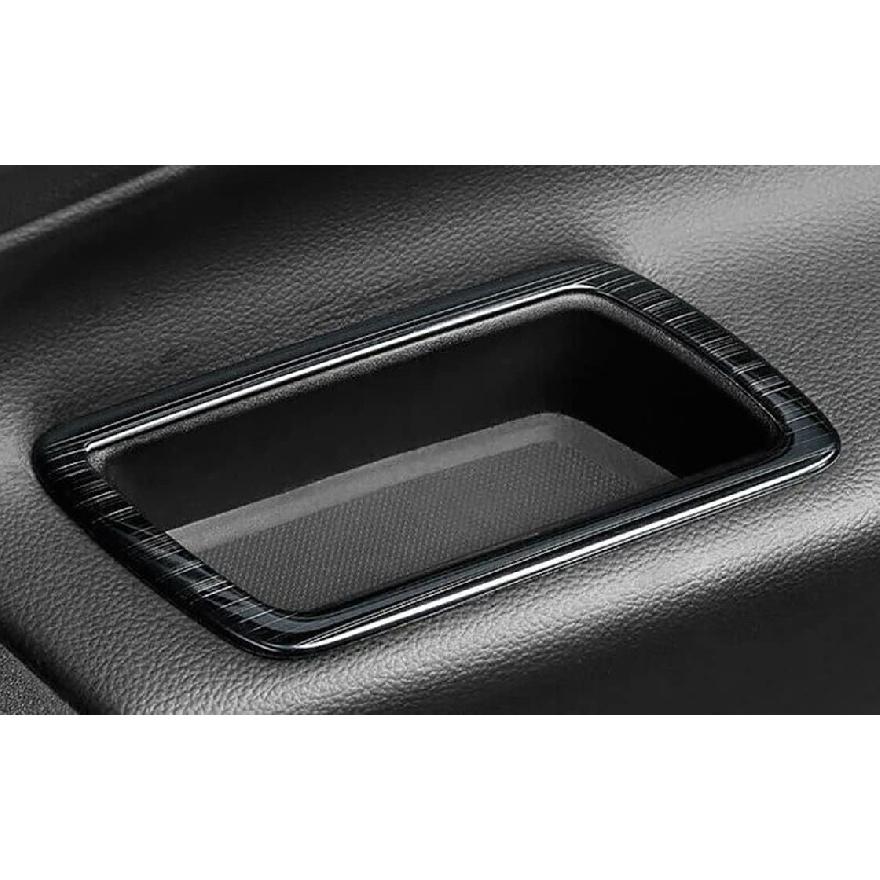 TEGENT Car Door Storage Box Cover Trim For Chevrolet Equinox 2018-2023 (Black Titanium) Stainless Steel 4PCS