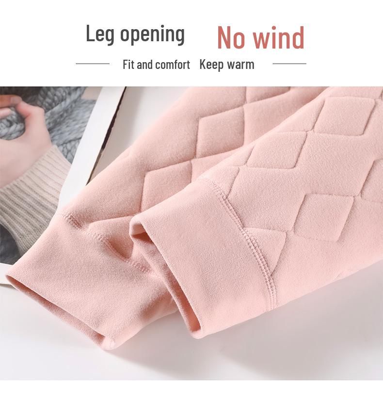 Extra Thick Fleece-Lined Lambswool Leggings for Women - Autumn/Winter, Plus Size, Northeast Warmth, Cotton Pants