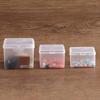 1Pcs with Lid Storage Box Multi-purpose Plastic Storage Case Clear Rectangular Shape Small Thing Container