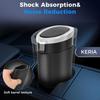 Keria Car Trash Can Bin With Lid - Mini Car Garbage Can Cup Holder-Small Leakproof Vehicle Trash Garbage Can Bin-Automotive Car Organizers And