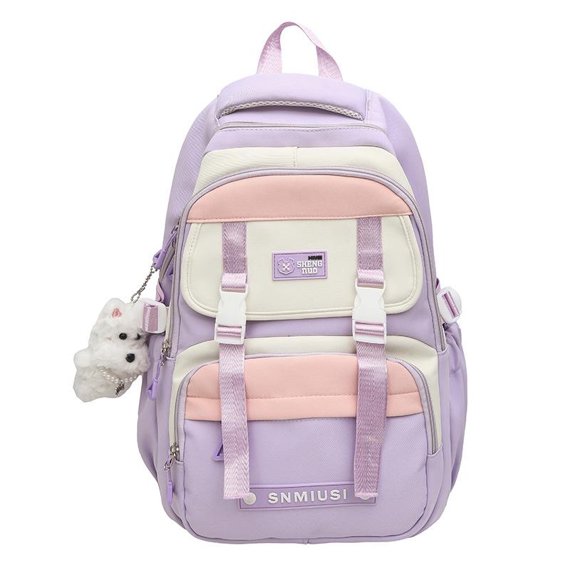 Children's Schoolbags Elementary School Girls Junior High School Students High School Students Splicing High Value Backpacks
