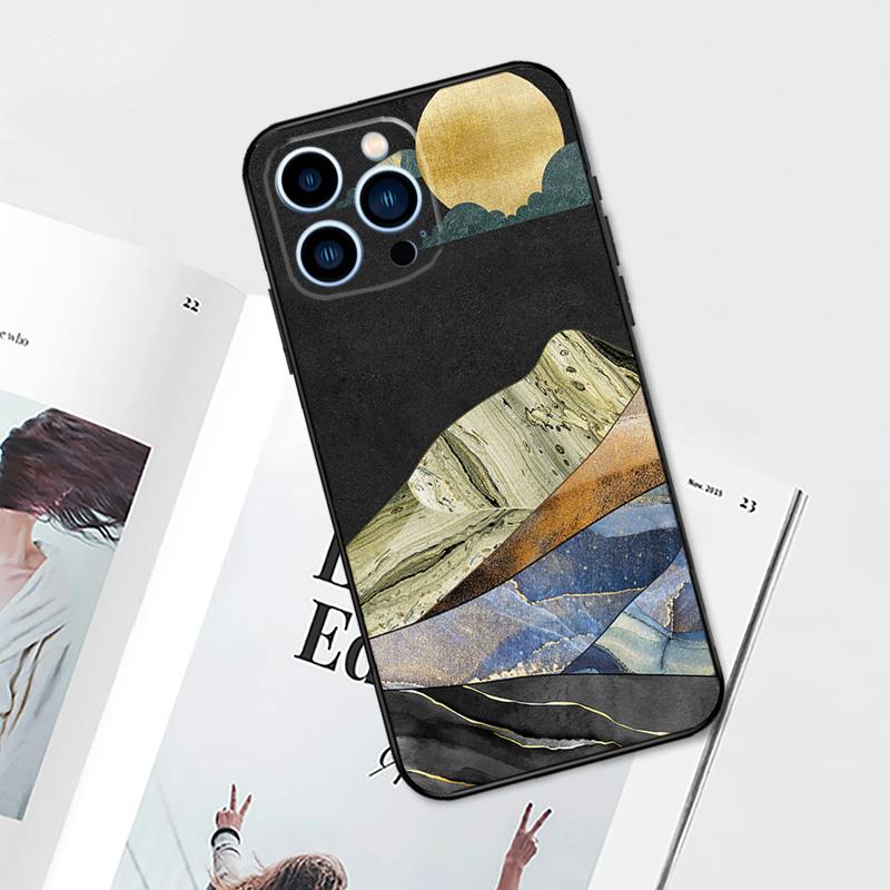 Landscape Mountain Night Sky Case For iPhone 17 Pro Max 14 13 12 11 15 16 Pro Max mini 15 Plus 16e 17 Air Phone Cover