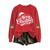 Women's Casual Christmas Letter Print Crewneck Sweatshirt for Holiday and Everyday Wear