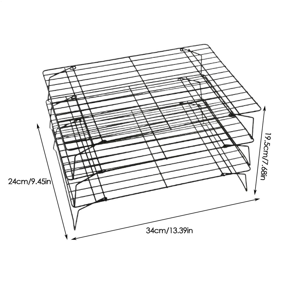 

Baking Cooling Racks For Cookie Stackable Drying Tray Household Insulated Non-Sticky Cooling Rack For Cookie Cakes Pizzas Bread срібний
