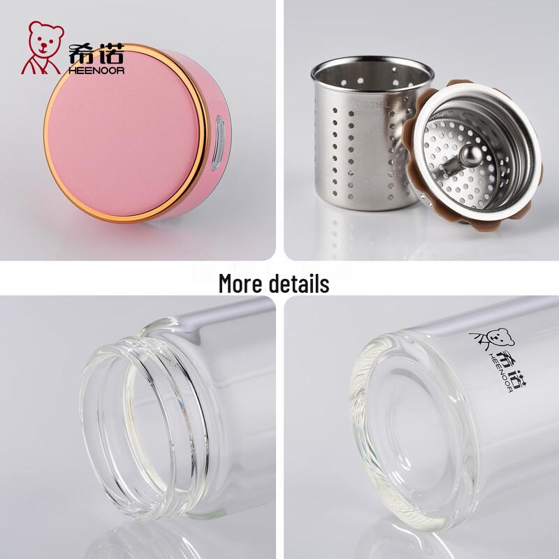 HEENOOR Antibacterial Single-Layer Glass Tea & Water Cup