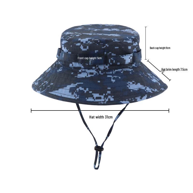 Camouflage Tactical Boonie Hat: Second Gen Sunshade, Sun Protection, Round Brim for Cycling, Summer Military Training, Outdoor Activities, Fisherman.