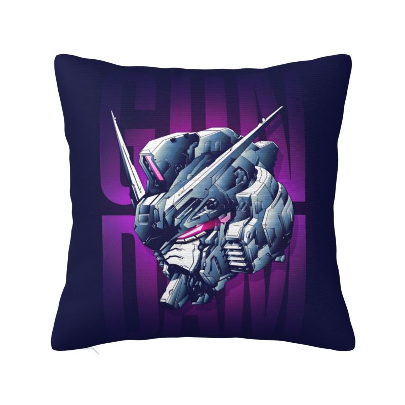 Custom Modern Gundams Robot Anime Cushion Cover for Sofa Velvet Game Manga Throw Pillow Case