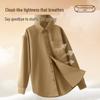 Mark Fairwhale Men's Casual Pure Cotton Long Sleeve Lapel Shirt Jacket