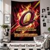 Wall Hanging Tapestry With Custom Name & Text, Queensland Maroons Decorative Tapestry For Bedroom