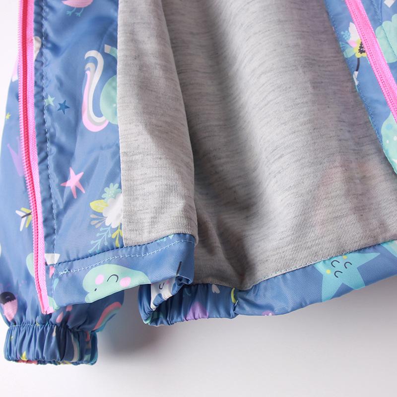 New Children's Spring and Autumn Hooded Zipper Shirt Girls' Jacket Coat