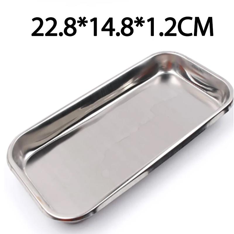 

Stainless Steel Steamed Sausage powder plate Trays Fruit Dish Hotel Japanese Rectangle Pastry Food Storage Baking Plates
