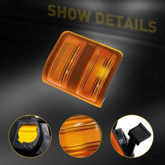 FOR 08-16 Ford F250 F350 F450 Super Duty Side Marker Mirror Signal Lights Amber
