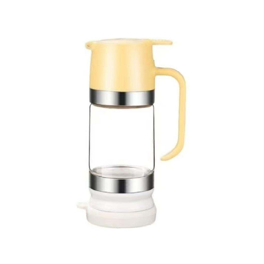 High Capacity Honeys and Syrup Dispenser Press Operated Honeys Jar with Handle for Breakfast and Cooking Kitchen Gadget