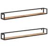 Day and Night - Day and Night Wall Shelves 2 Units 160 Cm Solid Acacia Wood