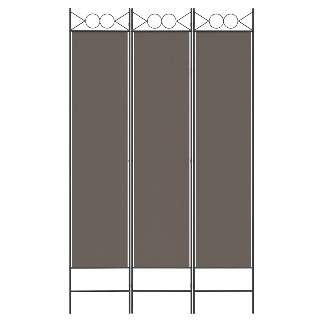 Vidaxl Parawan 3-Panelowy, Antracytowy, 120X220 Cm, Tkanina