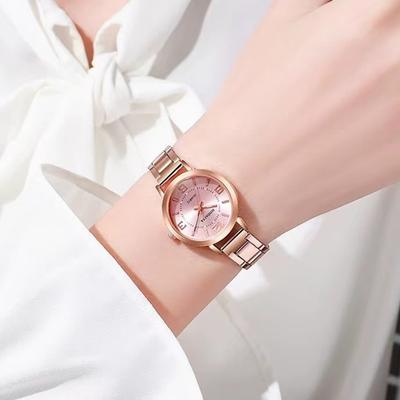 Relógios de Quartzo Femininos de Luxo Mostrador Simples Pulseira de Aço Inoxidável Moda Luminoso Minimalista Relógio de Menina Presente Relogio Feminino