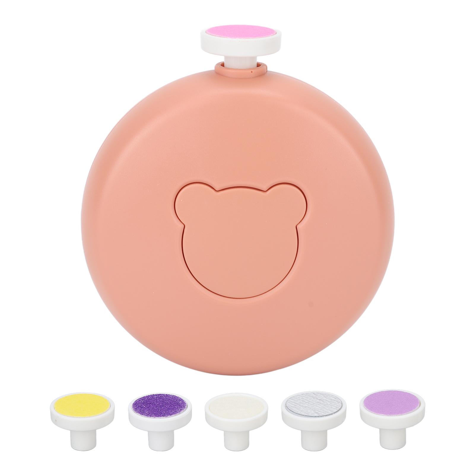 

Electric Baby Nail Trimmer Nail File Tool Set Nail Clipper for Infant Baby with 6 Grinding Heads Orange оранжевый