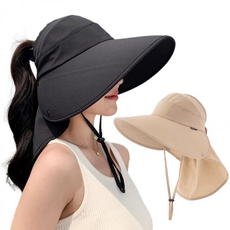 Широкая панама Летняя панама с широкими полями от солнца Chic Wide Bucket Hat Black [NF166]