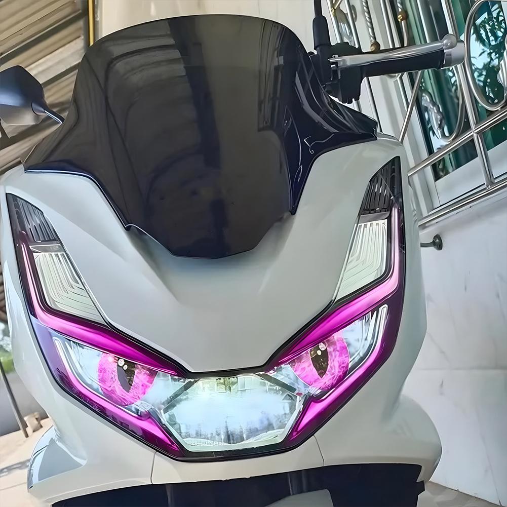 Paar Motorrad-Scheinwerferaufkleber Moto Head Light Eyes Tint Dekoratives Zubehör Transparente Aufkleber für Honda PCX160 PCX 160