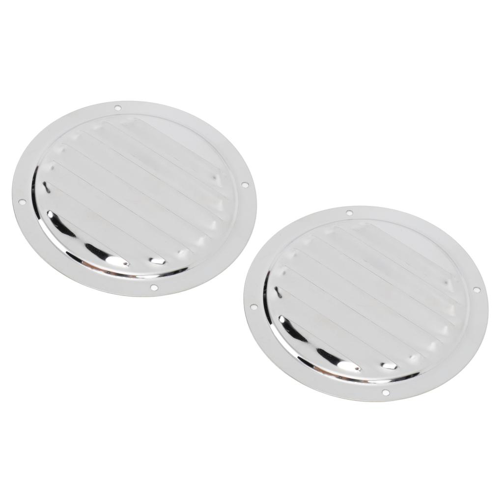 2 Stück runde, lamellenförmige Lüftungsabdeckung aus Edelstahl in Marinequalität, regendicht, für Boote und Yachten, 5 Zoll