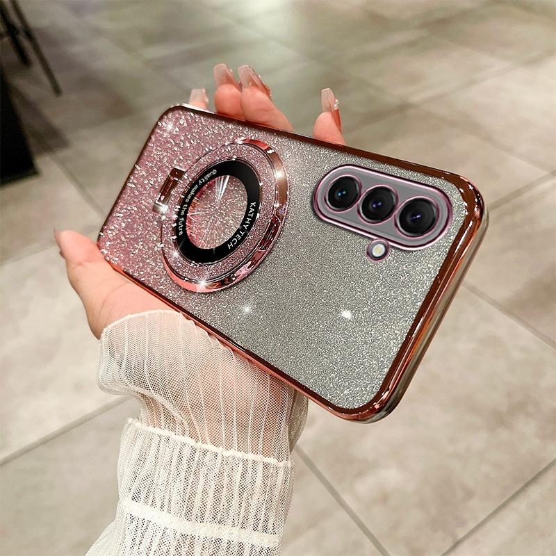 Pouzdro Samsung S24FE Luxury s držákem Glitter Case Pro Samsung Galaxy A15 A25 A35 A24 A14 S23 Plus Note20 Ultra A52 držák pouzdra