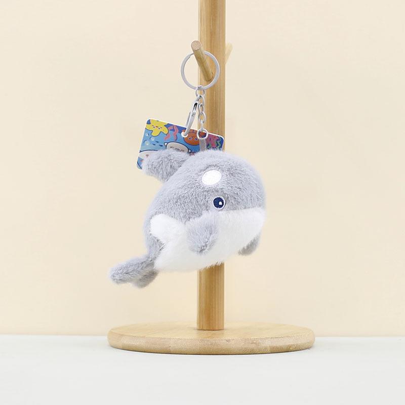 Pelúcias Fofas de Animais Marinhos Realistas Orca Chaveiro de Pelúcia Kawaii Foca Pelúcia Boneca Pingente Chaveiros de Pelúcia para Mochilas