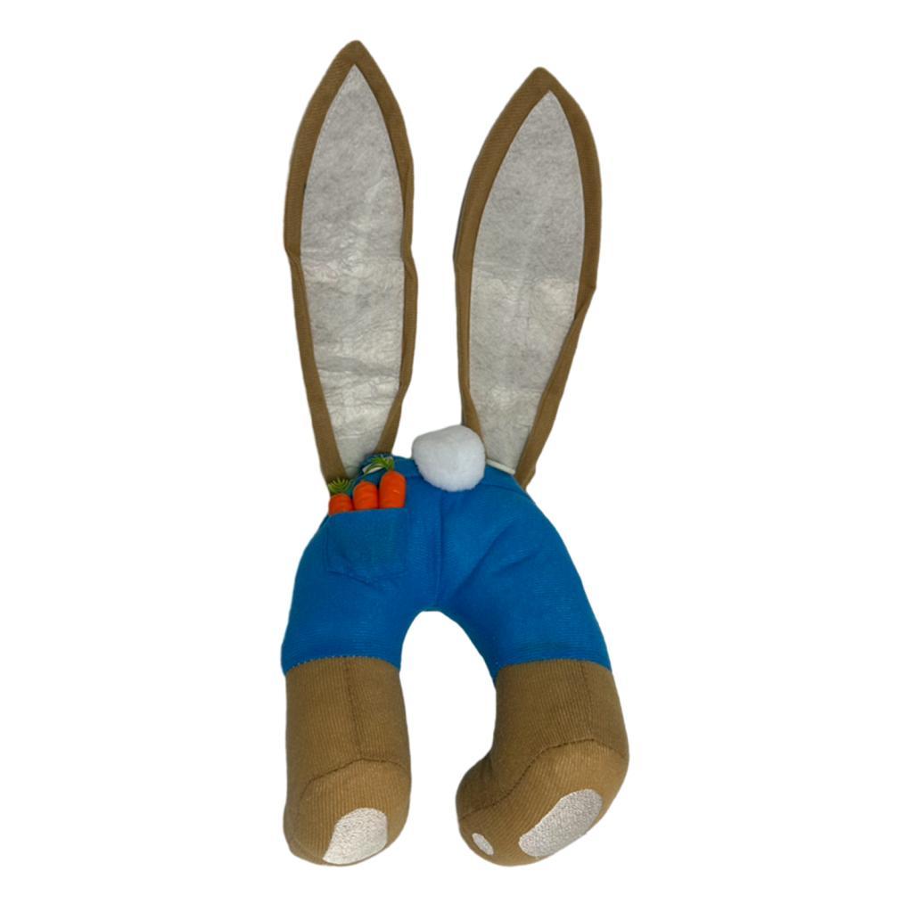 Easter Decor Bunny Wreath , DIY Bunny with Ears, Home Wall Hanging Cartoon Ornament Decor, Welcome Sign Wreath Attachment