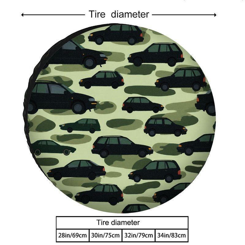 SUV Camouflage Spare Tire Cover Durable Polyester Military Style Protector For Trailer