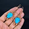 Australian Triplet Opal Earrings, 999 Copper Wire Wrapped Earrings, Handmade Gemstone Jewelry Earrings For Memorial Day