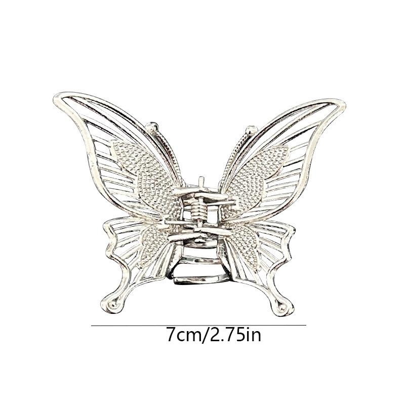 1pc Exquisite Elegant Metallic Butterfly Hair Claw Intricate Designs Perfect Boho Chic Styles Daily Whimsical Hair Accessories