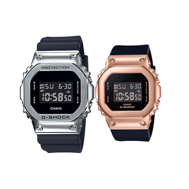 

CASIO Unisex Pair Table Series Black Watch GM-5600-1+GM-S5600PG-1ER