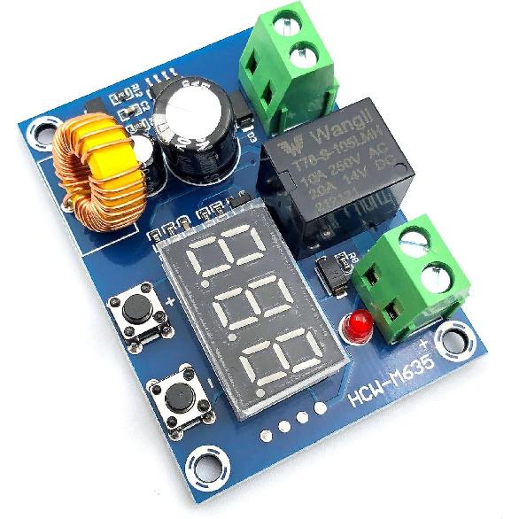 FainWan 2pcs DC 12V-36V Voltage Protection Module Digital Low Voltage Protector Disconnect Switch Over Discharge Protection Module