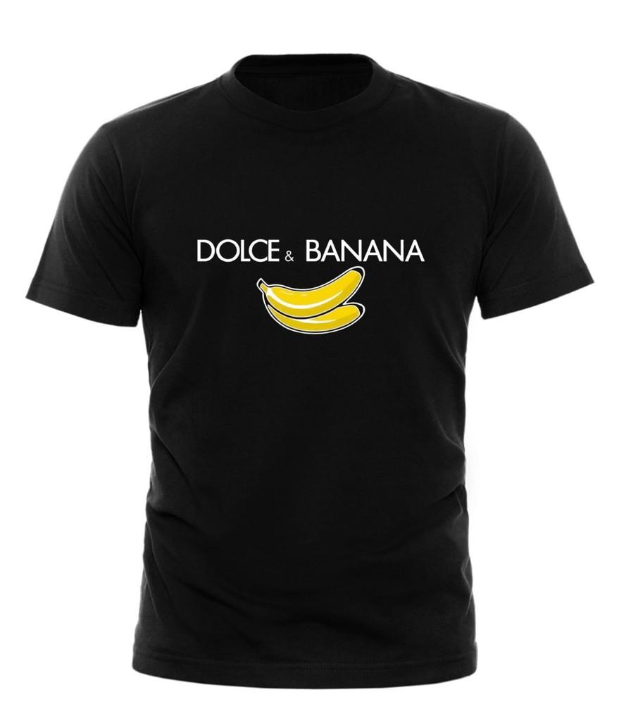 Dolce amp; Banana Funny TShirt Pun Fruit Designer Parody Novelty Christmas Gift Unisex T-Shirt XXXL