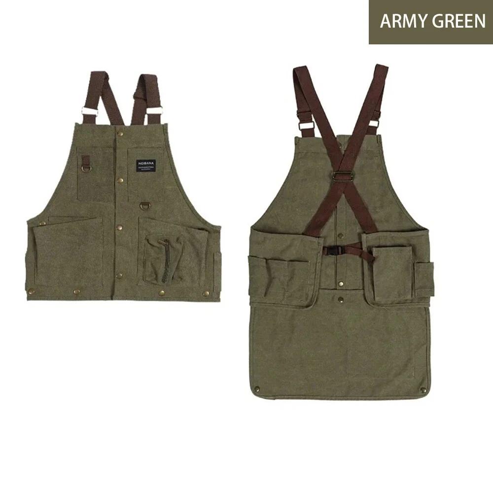 Multifunction Camping Apron Vest Adjustable Size Cooking Apron Vest Practical Apron Vest for Outdoor Fishing Photography